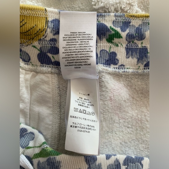 NWT Ralph Lauren Cotton Blend Shorts: Floral, Blue/Yellow/Pink Tulips Pockets L - Picture 11 of 11